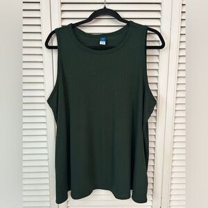 Old Navy Dark Green Ribbed Tank Top